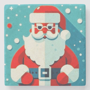 Festlicher Santa Claus Stone Untersetzer