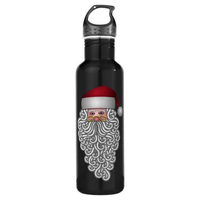 Festlicher Santa Edelstahlflasche (Vorderseite)
