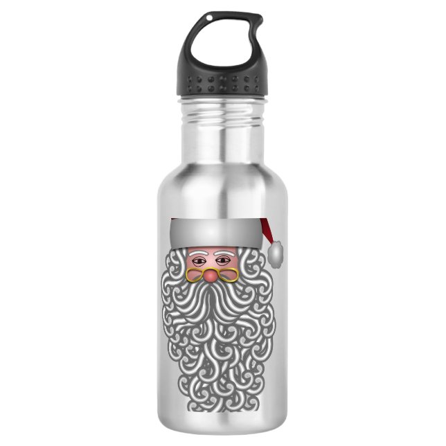 Festlicher Santa Edelstahlflasche (Vorderseite)