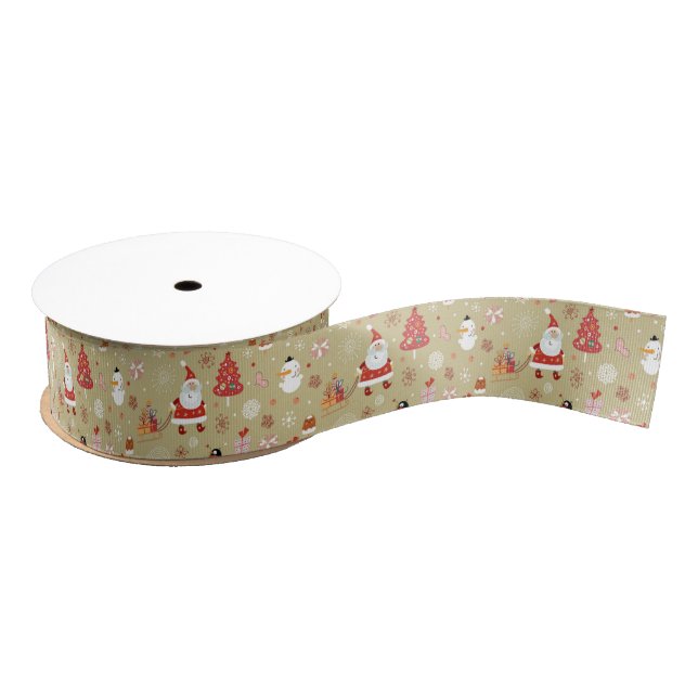 Festlicher Santa Ripsband (Spule)