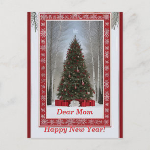 ✨ Festlicher schneebedeckter Weihnachtsbaum Winter Postkarte