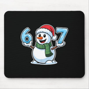 Festlicher Schneemann Weihnachten Winterfreude 67 Mousepad