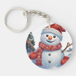 "Festlicher Snowman-Schlüsselanhänger - Weihnachts Schlüsselanhänger