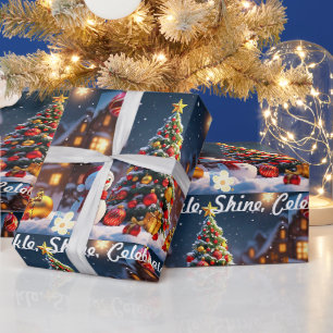 "Festlicher Sparkle" Geschenkpapier