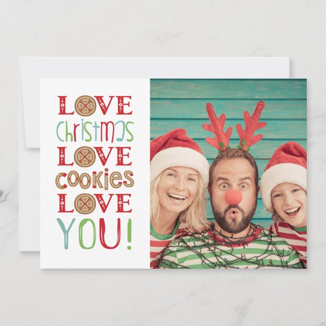 Festlicher Spaß Niedlich Weihnachten Foto Karte (Vorderseite)