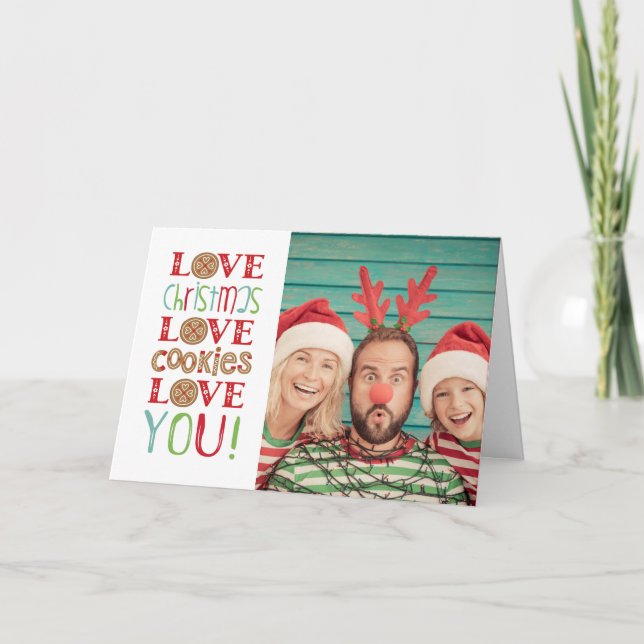 Festlicher Spaß Niedlich Weihnachten Foto Karte (Vorderseite)