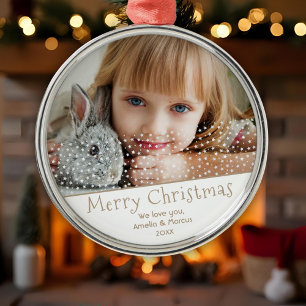 Festlicher Star Frohe Weihnachtsfamilie Keepake Fo Ornament Aus Metall