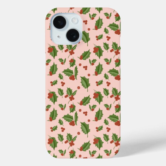 Festlicher Stechpalmen-Beeren-Telefoncase Case-Mate iPhone Hülle (Rückseite)