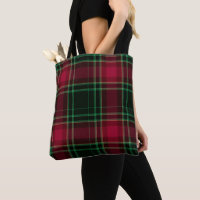 Festlicher Tartan in Himbeere und Grün