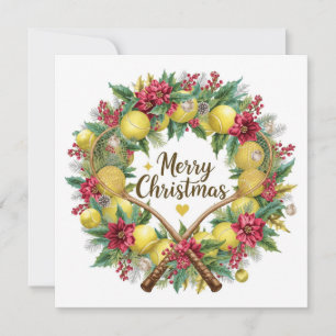 Festlicher Tenniskranz zu Weihnachten