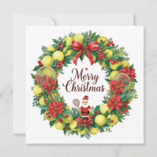 Festlicher Tenniskranz zu Weihnachten