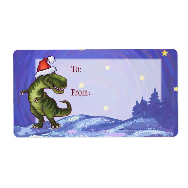 Festlicher Trex in der Weihnachtsmannmütze Weihnac (Vorne)