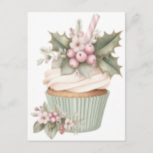 Festlicher und eleganter pastellfarbener Weihnacht Postkarte