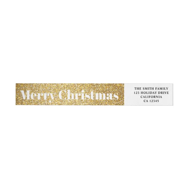 Festlicher Urlaub Frohe Weihnachten Goldener Glitz (Person)