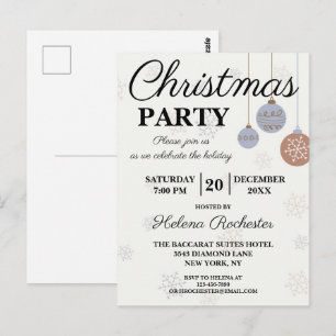 Festlicher Urlaub Ornament Weihnachten Party Postkarte