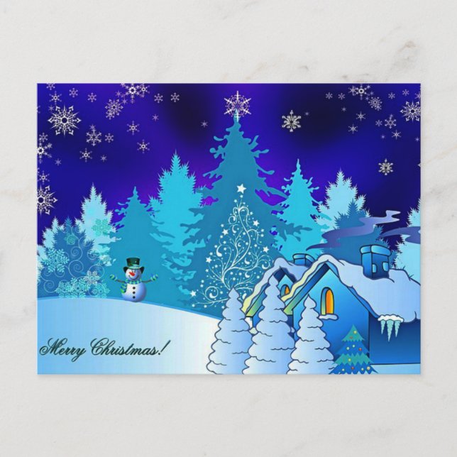 Festlicher Urlaub Postkarte (Vorderseite)