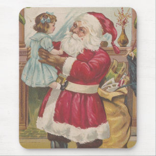 Festlicher Vintage-Weihnachtsmann Mousepad