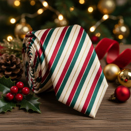 Festlicher Weihnachts-Candy-Cane-Streifen Krawatte