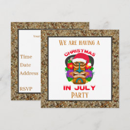 Festlicher Weihnachts-Tii-Party-Strand Juli Napkin Einladung