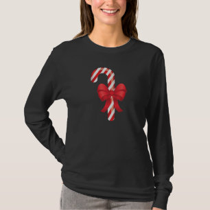 Festlicher Weihnachts-Zuckerstangen mit einer Schl T-Shirt