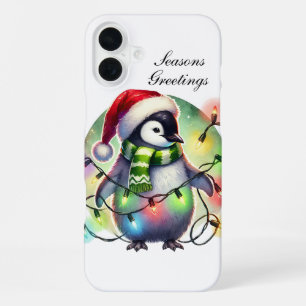 Festlicher Weihnachtsaffe anpassbar iPhone 16 Plus Hülle