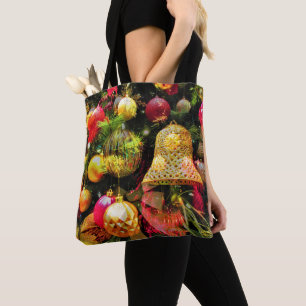 Festlicher Weihnachtsbaum Fröhliche künstlerische Tasche