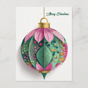Festlicher Weihnachtsbaum-Gruß Feiertagspostkarte