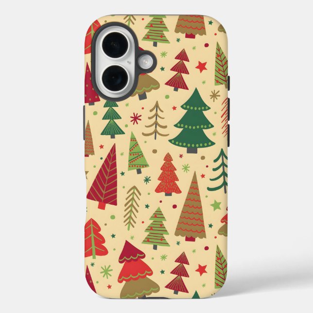 Festlicher Weihnachtsbaum-iPhone-Hülle iPhone 16 Hülle (Rückseite)