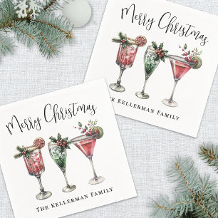 Festlicher Weihnachtscocktail Serviette