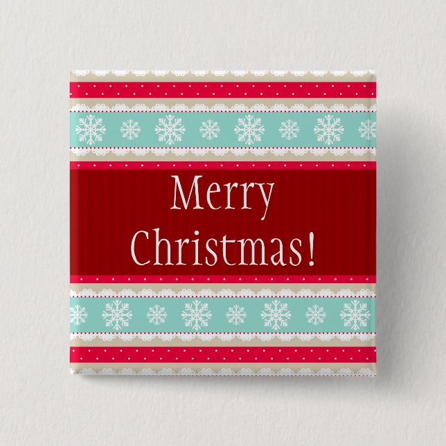 Festlicher Weihnachtsentwurf Benutzerdefinierter T Button (Vorderseite)