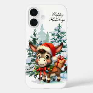 Festlicher Weihnachtsfeiertag Esel  iPhone 16 Hülle