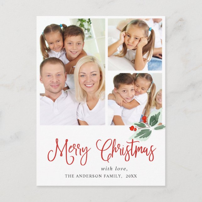 Festlicher Weihnachtsfeiertag Postkarte (Vorderseite)