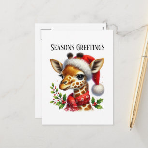 Festlicher Weihnachtsgiraffe Frohe Weihnachten