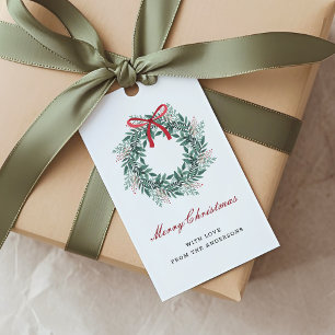 Festlicher Weihnachtskranz Urlaub Geschenkanhänger