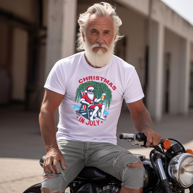 Festlicher Weihnachtsmann Entspannen mit kalter Br T-Shirt (Von Creator hochgeladen)