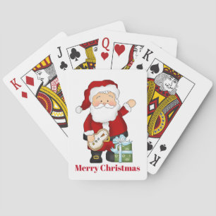 Festlicher Weihnachtsweihnachtsmann-Feiertag Spielkarten