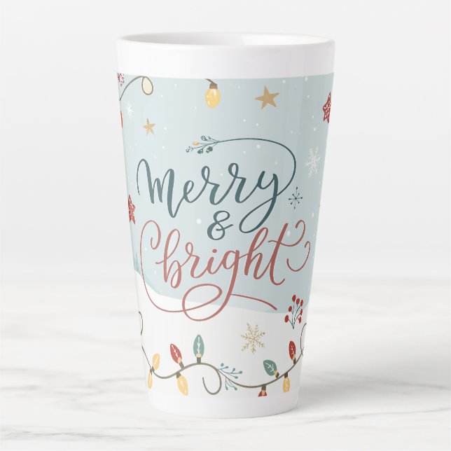 Festlicher Winter Wonderland Urlaub Milchtasse (Vorderseite)