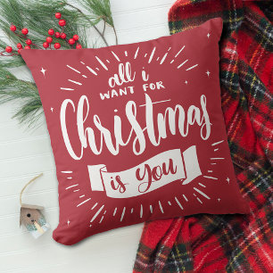 Festliches Alles, was ich für Weihnachten will, bi Kissen