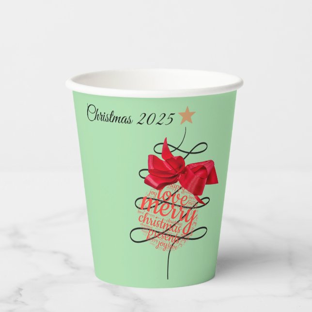 Festliches Bauble Weihnachtsfest Party Pappbecher (Vorderseite)