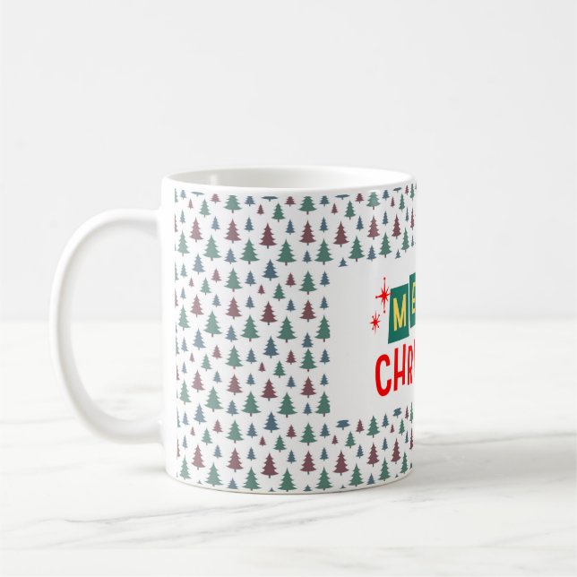 Festliches Baum-Muster-Feiertag Kaffeetasse (Links)