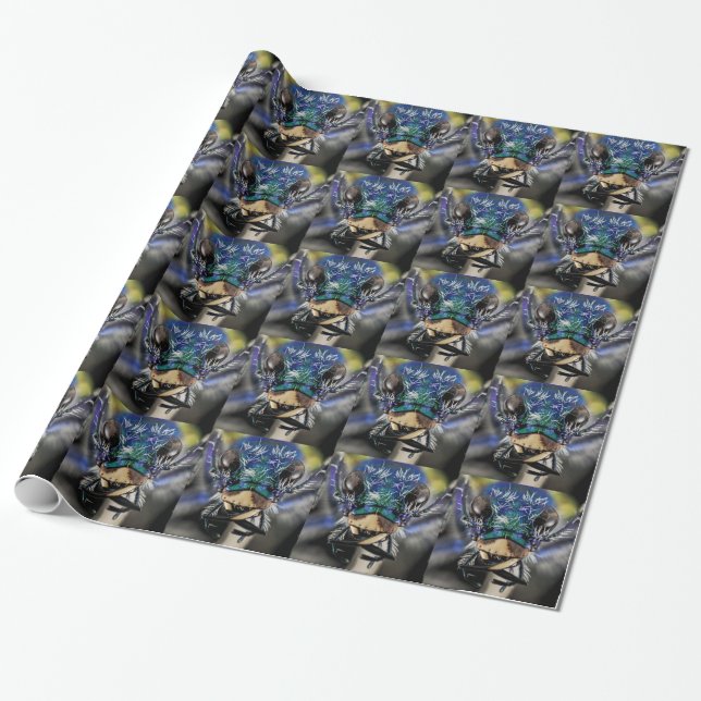 Festliches Beatle herauf nahes Geschenkpapier (Ungerollt)