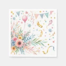 Festliches Blumenpapier Napkins Serviette