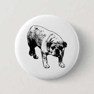 Festliches Bulldog-Button Button
