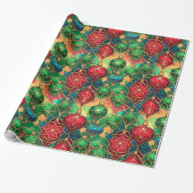 Festliches Buntglas-Ornament-Muster