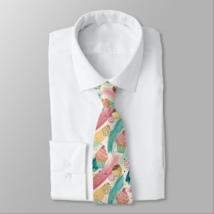 Festliches Cupcake & Brushstroke Celebration Patte Krawatte