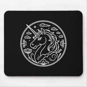 Festliches Einhorn-Jahr des Pferdes 2026 Glück Rei Mousepad