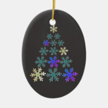 Festliches Elegantes Schneeflocken-Weihnachtsbaum-