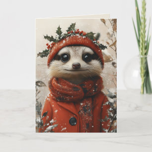 Festliches Erdmännchen im Winterwunderland Einladung