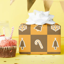 Festliches Feiertagsraster-Muster Geschenkpapier