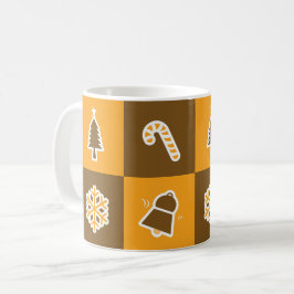 Festliches Feiertagsraster-Muster Kaffeetasse